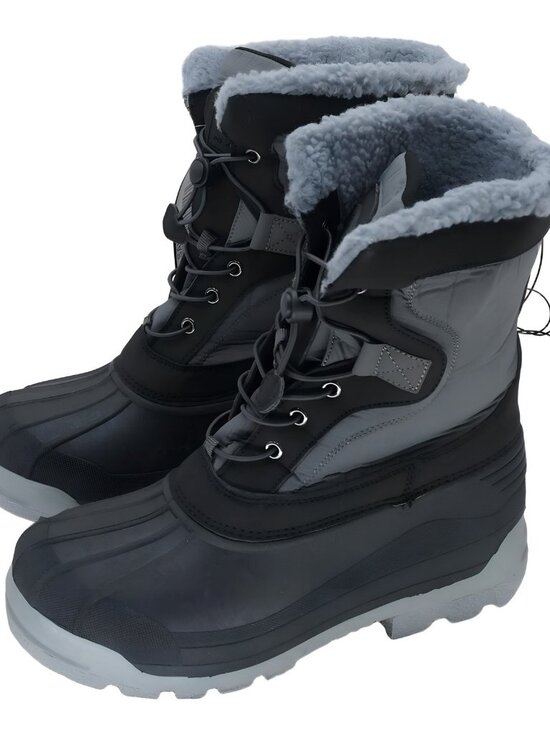Polar Range Men\'s Arctic Waterproof Faux-Fur Winter Boots Grey Size 9 main image 4